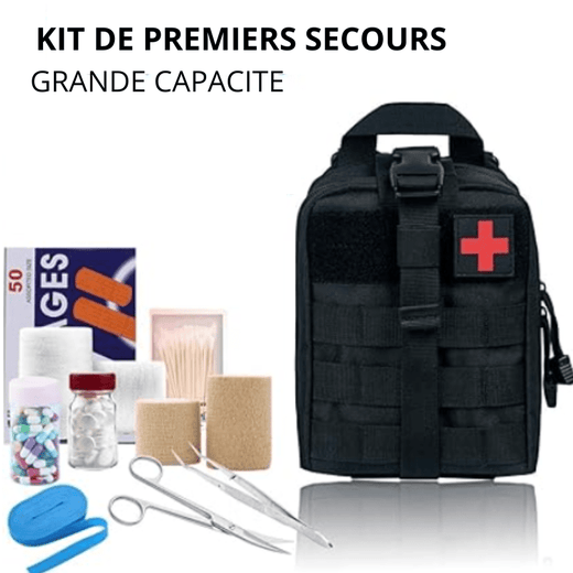 Trousse de Secours Tactique – Nylon 600D, MOLLE – Imperméable | Pour EDC, airsoft et outdoor – Vert – vue 3