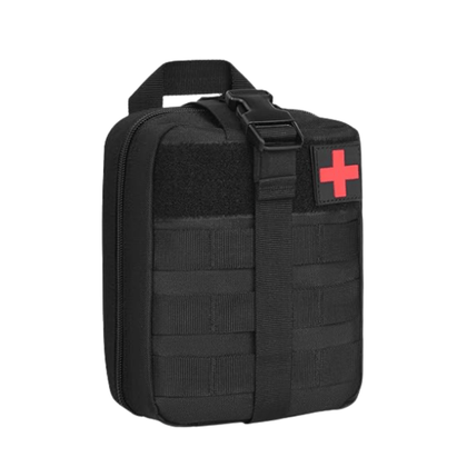 Trousse de Secours Tactique – Nylon 600D, MOLLE – Imperméable | Pour EDC, airsoft et outdoor – Noir – vue 1