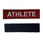 Velcro de treize centimètres sur trois centimètres pour sac de sport.