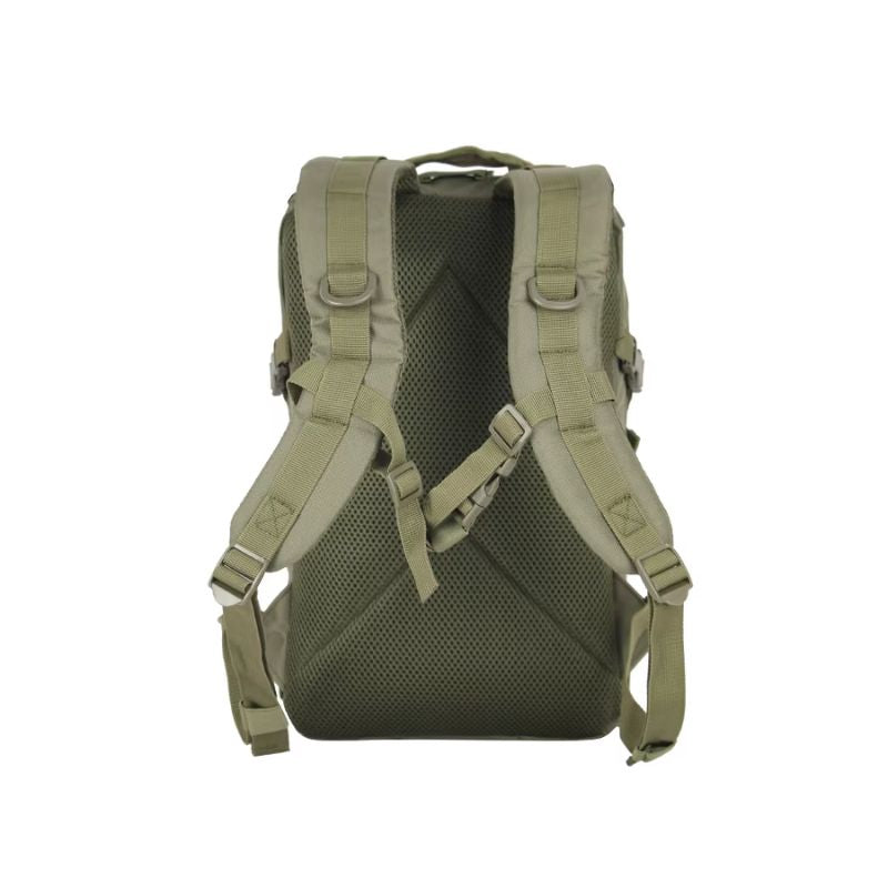 Dos d'un mini sac à dos militaire 12L à 20L avec bretelles rembourrées en maille ventilée