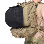 Housse tactique noire vue latérale avec zip fermé