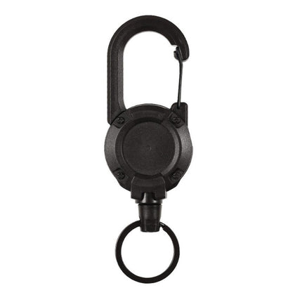 Mousqueton Tactique à Bobine – Fixation EDC Outdoor – Aluminium | Pour Camping et fixation outdoor – BLK ( Noir ) – vue 1