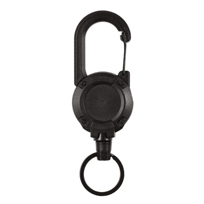 Mousqueton Tactique à Bobine – Fixation EDC Outdoor – Aluminium | Pour Camping et fixation outdoor – BLK ( Noir ) – vue 1