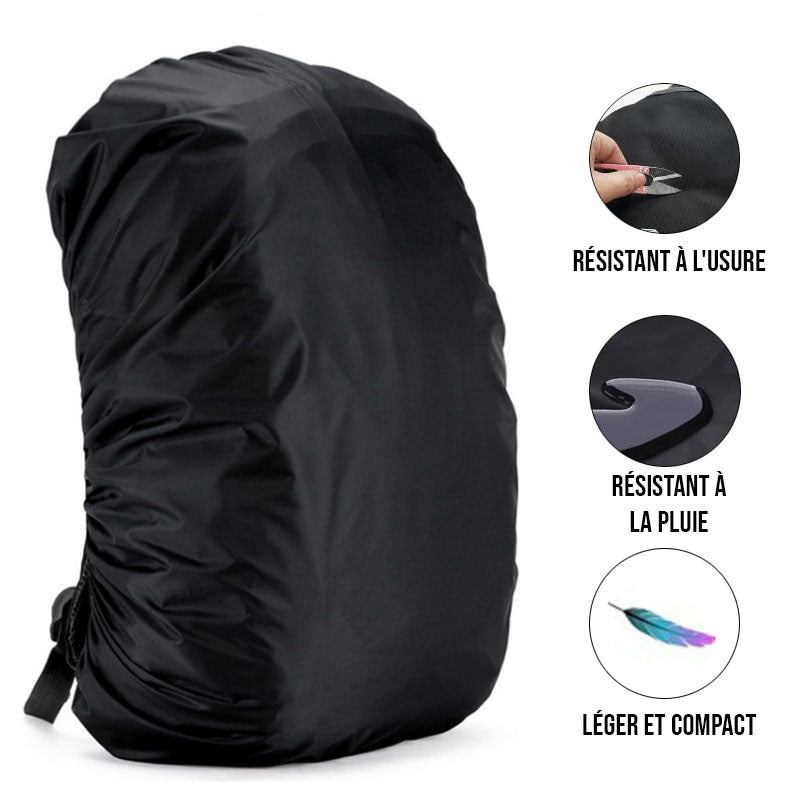 Protection Anti-Pluie pour Sac Militaire – Imperméable pour Sac à Dos 35L | Pour Randonnée, voyage et outdoor – Noir 45L – vue 2