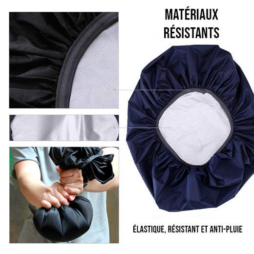 Protection Anti-Pluie pour Sac Militaire – Imperméable pour Sac à Dos 35L | Pour Randonnée, voyage et outdoor – Noir 70-80L – vue 4