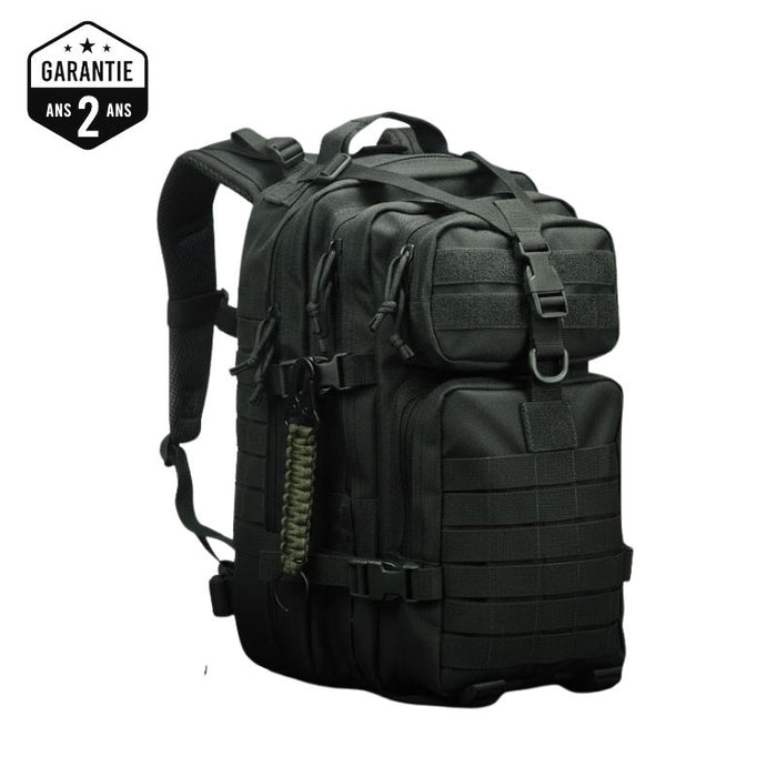 Sac à Dos Militaire Tactique 38L Noir – Nylon 600D, MOLLE | Pour Randonnée, EDC et outdoor – BLK ( Noir ) – vue 1