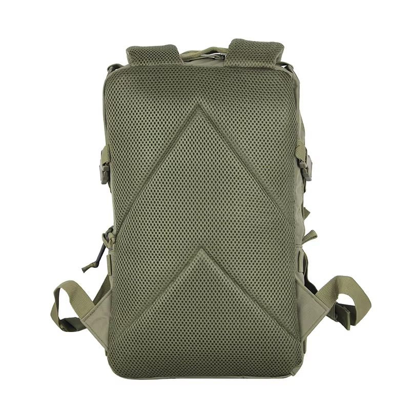 Structure dorsale renforcée et ergonomique en X pour sac à dos militaire de moto et rando