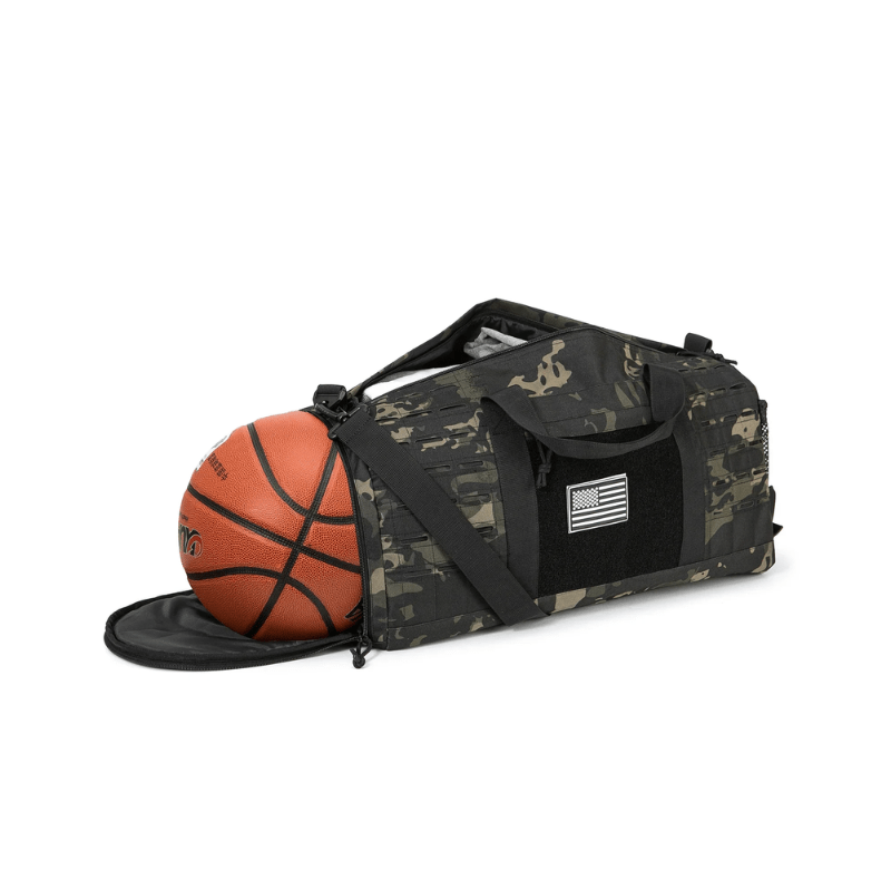 Sac de Sport Militaire – Oxford 900D, Imperméable – 40L, Auto-agrippant | Pour Voyage et transport – Tan – vue 2