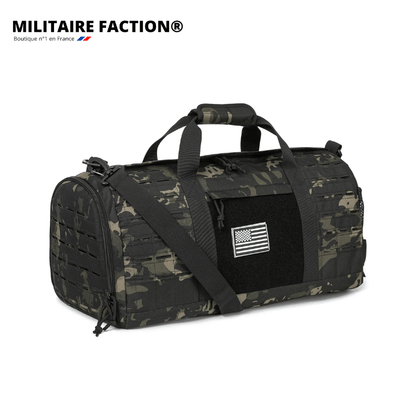 Sac de Sport Militaire – Oxford 900D, Imperméable – 40L, Auto-agrippant | Pour Voyage et transport – Black CP – vue 1