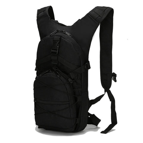 Petit sac à dos militaire noir en nylon 900 deniers indéchirable.